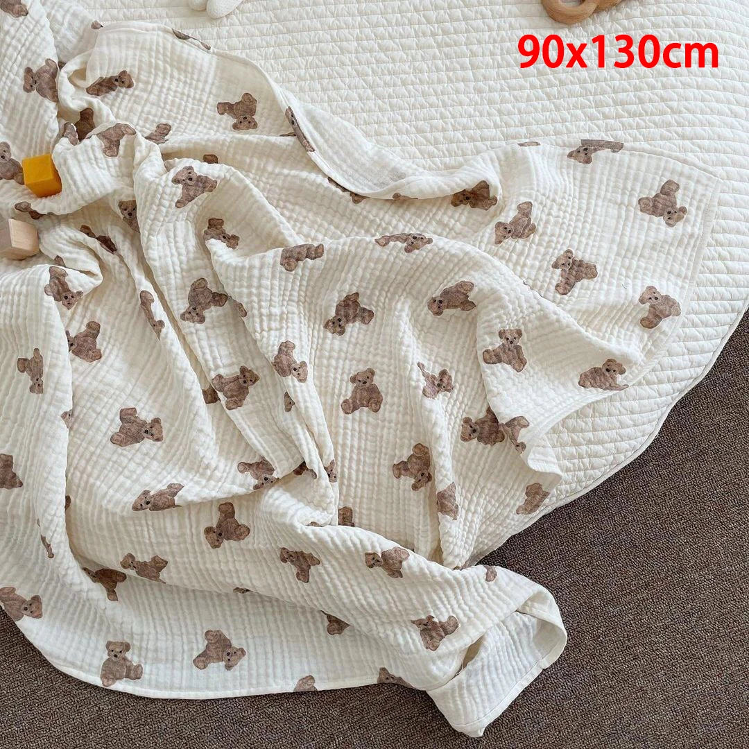 Shling Blankets with bear printing Shling Blankets