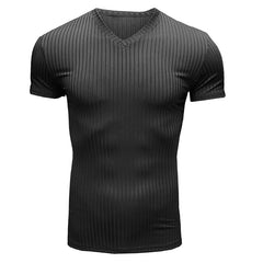 Shling V-Neck Top Ice Silk T-Shirt Shling Men's Tshirt Silk T-Shirt