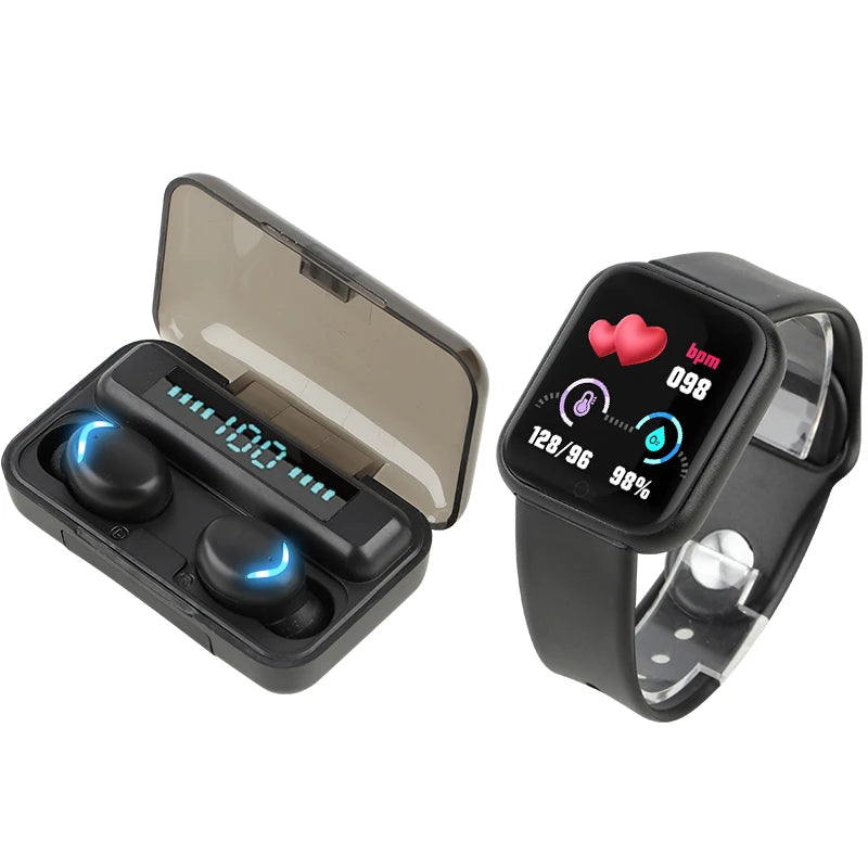 Shling Waterproof Wireless TWS Earbuds Kit & Smart watch Shling Smart Watch