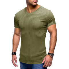 Shling V-Neck Top Ice Silk T-Shirt Shling Men's Tshirt Silk T-Shirt