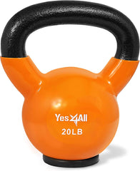 Kettlebells Weights Cast Iron Rubber Base for Home Gym and Strength Training